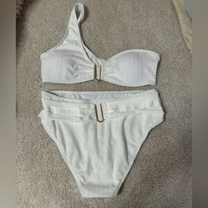 Elegant White One-Shoulder Bikini